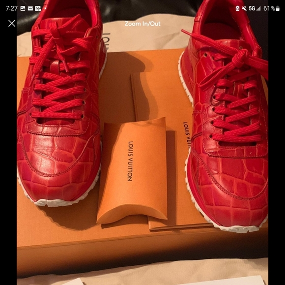 Authentic Louis Vuitton Calf Skin Crocodile Embossed Runaway Sneakers - Picture 6 of 13